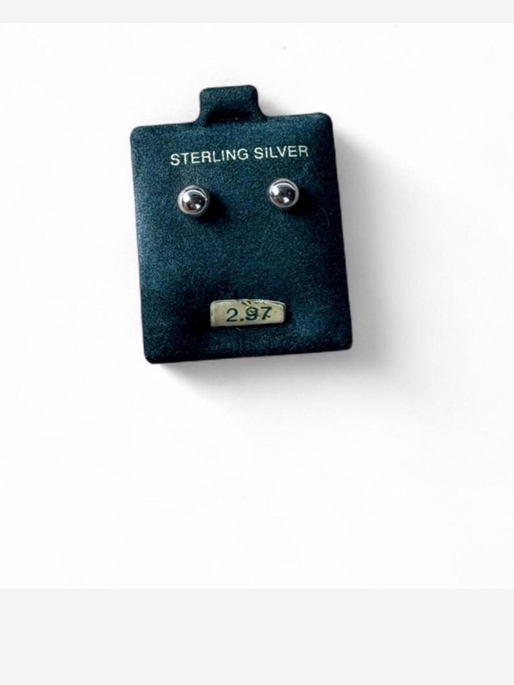 Sterling Silver Ball Stud Earrings - Silver